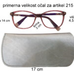 215 srebrn z očali mere