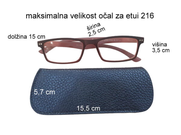 216 moder z očali mere